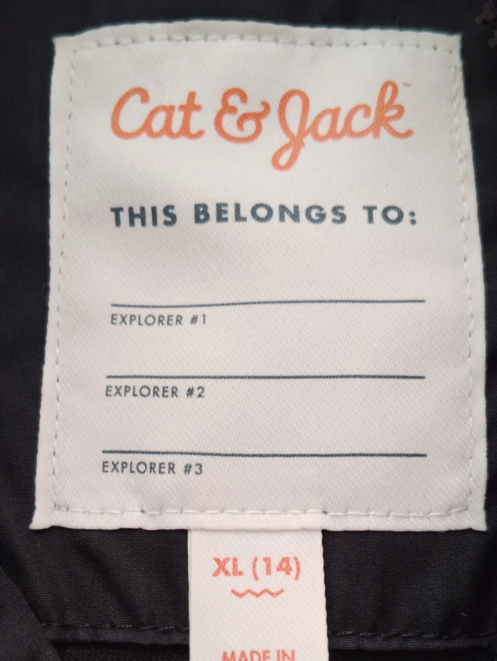 Cat & Jack Black Fleece Jacket with White Heart Pattern